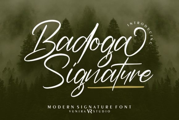 Badoga Signature: A Timeless Script Font for Designers