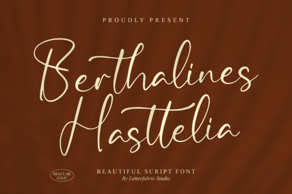 Berthalines Hasttelia – A Script Font for Creative Branding