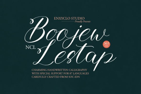 Boojew Lestap Script Font for Handmade Creators