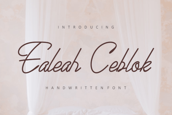 Ealeah Ceblok Script Font for Creative Crafters and Designers