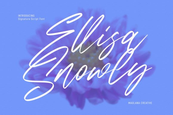 Ellisa Snowly: A Delicate Script Font for Elegant Branding