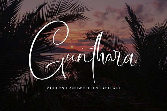 Gunthara: A Stylish Script Handwritten Font for Editorial Design