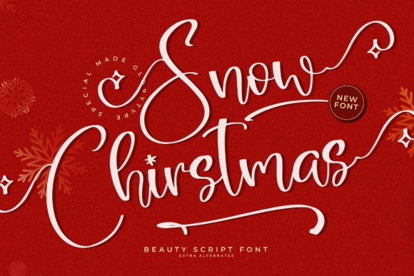 Snow Chirstmas Font for Handmade Holiday Magic