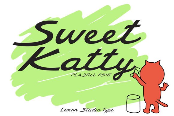 Sweet Katty Script Font for Playful Handmade Branding