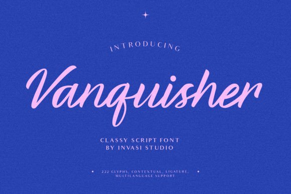 Vanquisher: The Elegant Script Font for Digital Branding and Web Design